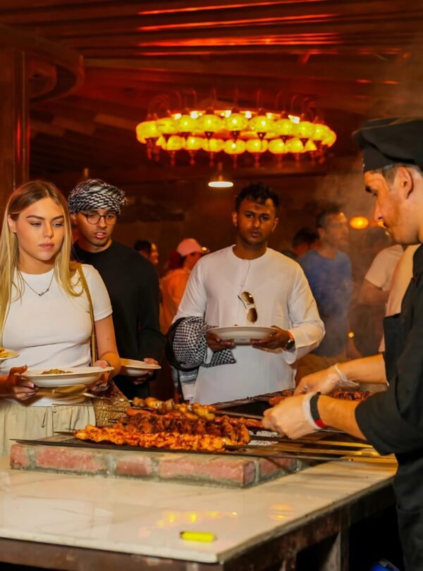 premium desert safari dubai bbq dinner buffet with grilled dishes