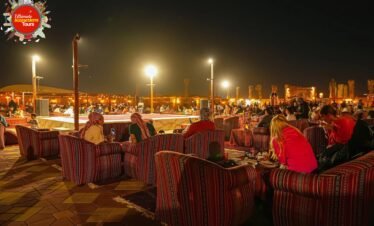premium desert safari dubai shisha corner and majlis seating