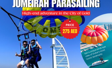 منظر جوي لجميرا خلال تجربة الباراسيلينغ