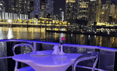 Catamaran deck with skyline view