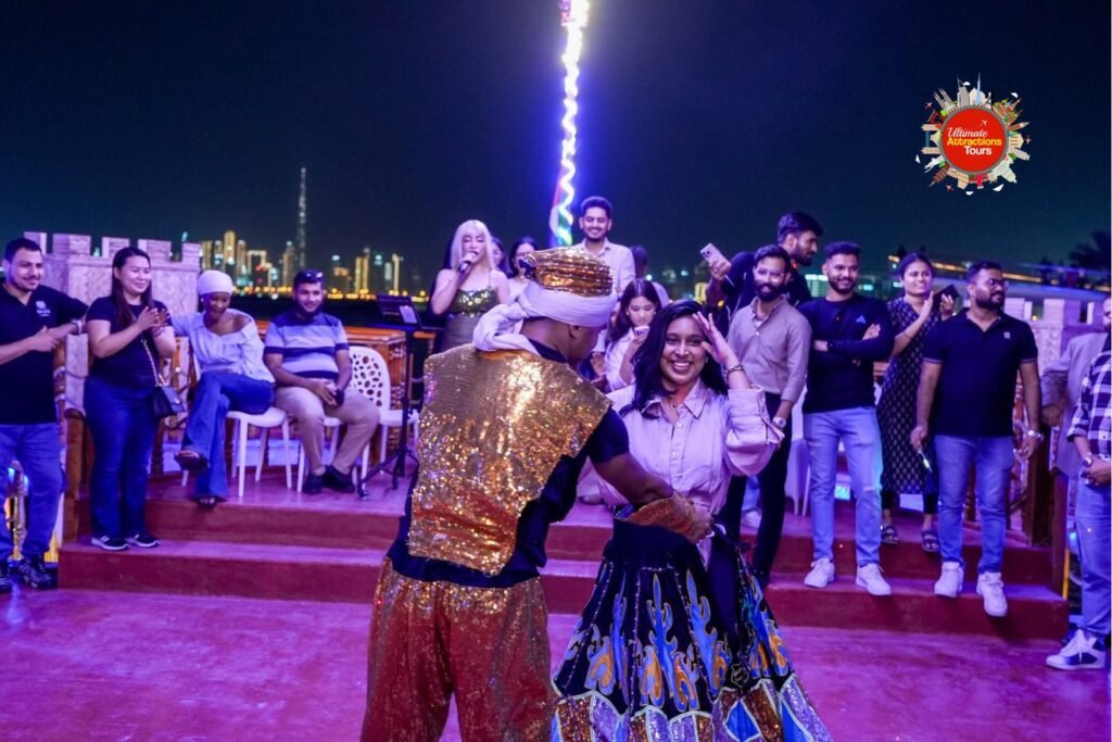 Live entertainment show on Dubai dinner cruise