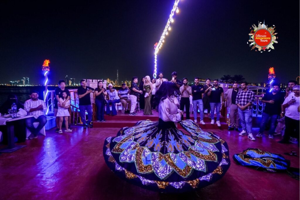 Live cultural dance show on Dubai cruise